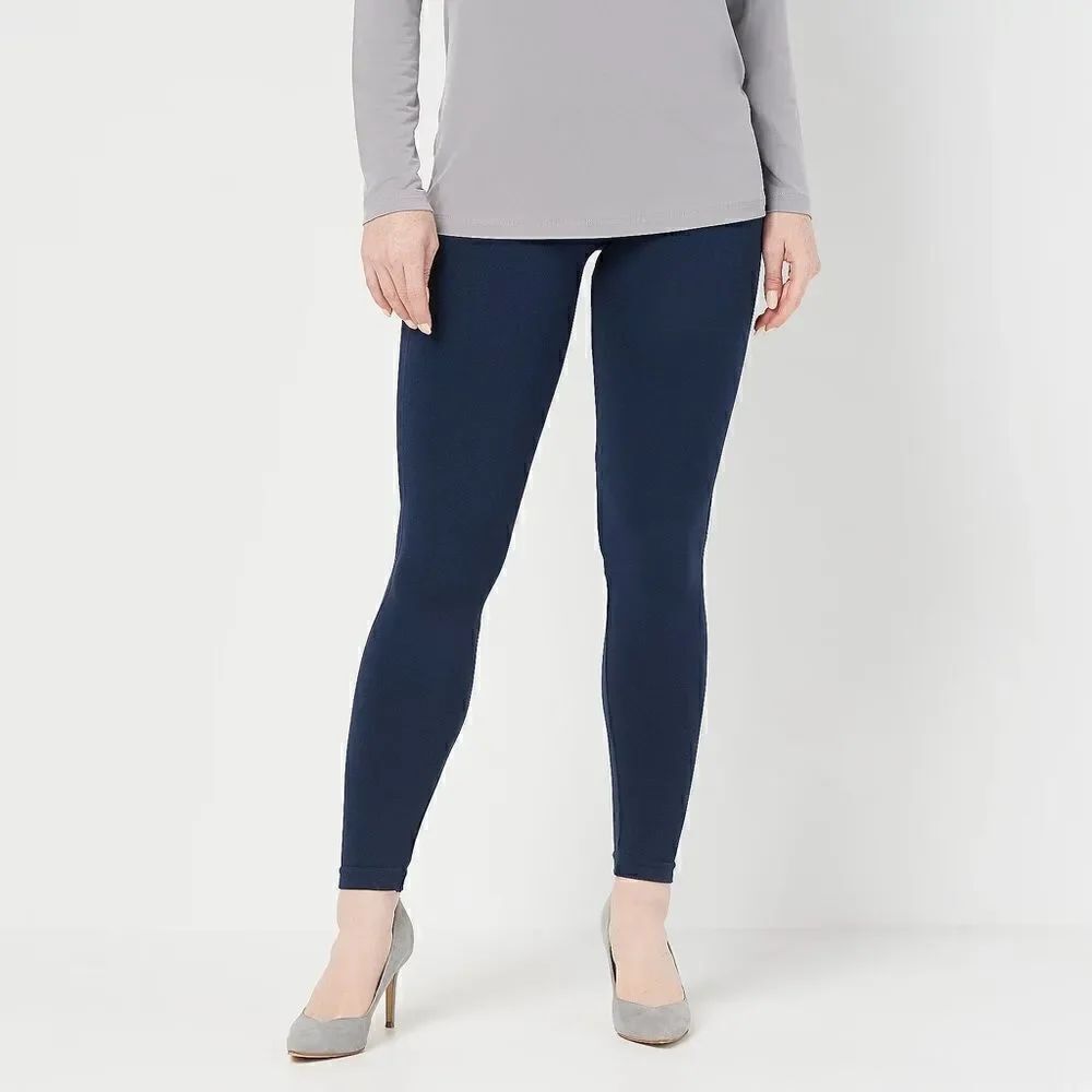 Spanx High-Waisted Look At Me Now Seamless Leggings - Dark Navy